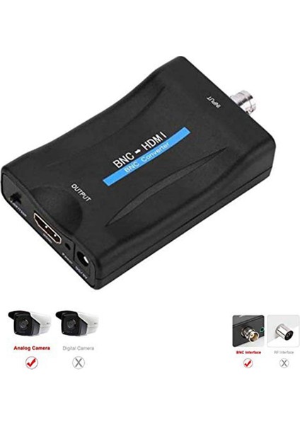 Bnc HDMI Dönüştürücü Adaptör Dişi Cvbs Bnc HDMI Koaksiyel 1080 P Çıkış Hdcp Kanca Güvenlik Kamera Dvr Gözetim (Yurt Dışından)
