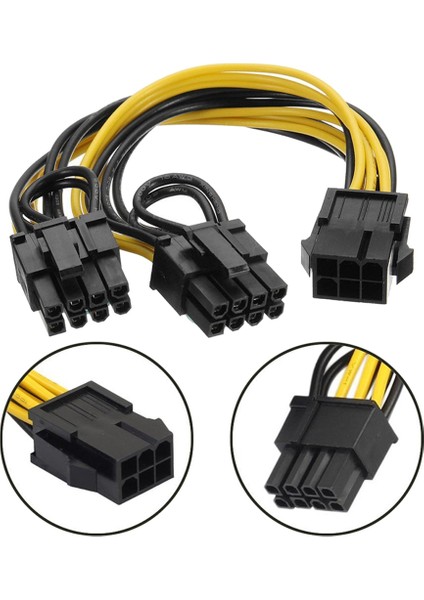 5 Adet Eps Cpu 12 V 8 Pin Çift 8 (6 + 2) Pin Grafik Kartı Pcı Express Güç Uzatma Kablosu Adaptör Kablosu 20 cm (Yurt Dışından)