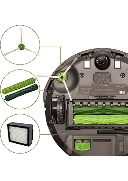 Yedek Parçalar Ana Fırça Yan Fırça Hepa Filtreleri Irobto Roomba I7 E5 E6 Robotlar Elektrikli Süpürge Aksesuarları (Yurt Dışından)