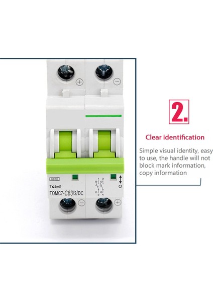 DC550V Güneş Pv Devre Kesici 2 P 63A Pv Sistemi Için Mini Devre Kesici Kısa Devre Koruyucu (Yurt Dışından) modelleri