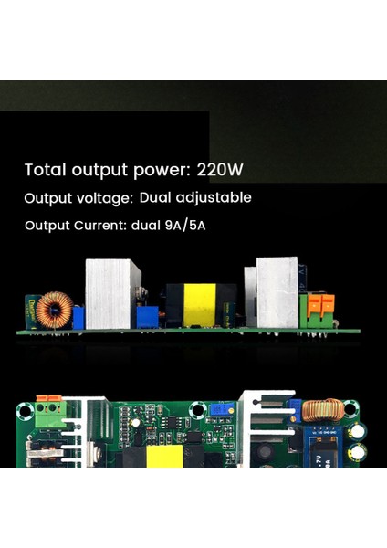Anahtar Güç Kartı Çift Kanallı Gerilim Ayar Anahtarı Ekranlı Güç Kartı Endüstriyel Güç Modülü 220W 9A 10A (Yurt Dışından)