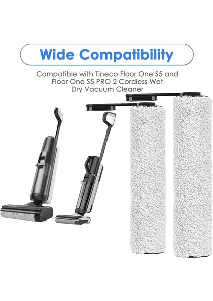 Tineco Floor One S5/ Floor One S5 Pro Akülü Islak Kuru Elektrikli Süpürge Için Yedek Fırça Silindirleri, Yedek Parçalar (Yurt Dışından) indirimleri