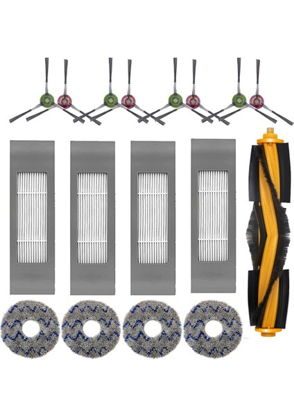 17 Adet Ana Yan Fırça Filtre Paspas Bezi Ecovacs Deebot T10 Turbo Robotlu Süpürge Ev Temizlik Parçaları Değiştirme (Yurt Dışından)