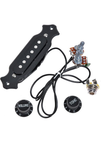 Elektrikli Puro Kutusu Gitar Için Ses ve Ton Tencereleri ile Ön Kablolu 6 Telli Tek Bobin Pikap Kablo Demeti Elektrikli Puro Kutusu Gitar (Yurt Dışından)