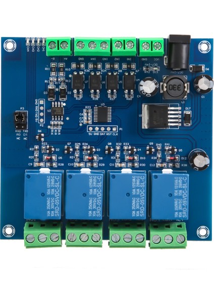 Modbus Rtu 4 Yollu Röle Modülü 7-24V Röle Modülü Anahtarı RS485/TTL Giriş ve Çıkış, Anti Ters Koruma ile (Yurt Dışından)