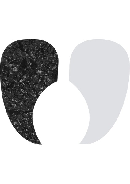 1 Adet Akustik Gitar Pickguard Kendinden Yapışkanlı Seçim Koruma Plakası Virgül Şekli Klasik Akustik Gitar Parçası, Siyah Inci (Yurt Dışından)