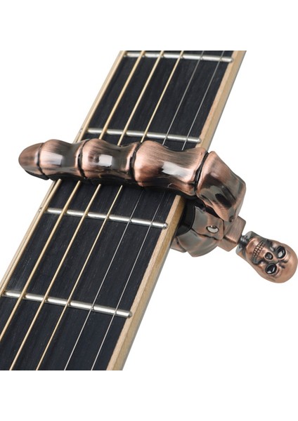 Yüksek Dereceli Kafatası Çinko Alaşım Capo Halk Bakalit Klasik Gitar Tuner Ukulele Capo (Yurt Dışından)