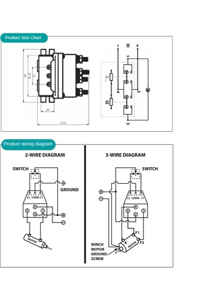 Atv Utv Için 12V Vinç Rocker Anahtarı Başparmak 250A Solenoid Röle Kontaktör Vinçleri (Yurt Dışından)