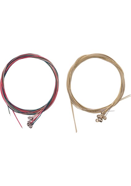 2 Takım 6 Gitar Dizeleri Akustik Gitar Gitar Değiştirme Aracı Için Yedek Çelik Dize (Yurt Dışından)