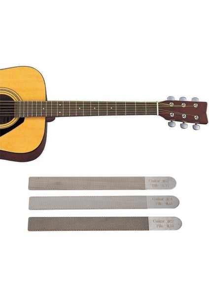 3 Adet/takım Gitar Somun Dosyaları Fret Taç Yuvası Dosyalama Luthier Onarım Aracı Kiti Gitar Yaylı Çalgılar Için (Yurt Dışından)