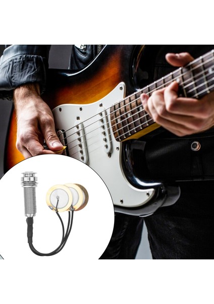 Kalimba Için Uç Pin Jaklı Piezo Kontak Mikrofonu 3 Dönüştürücü Manyetikler (Yurt Dışından)