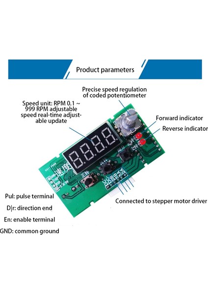 Hız Rpm Ekranı Step Motor Sürücü Kontrol Kartı Hızı Ayarlanabilir Ters Çevirme (Yurt Dışından)