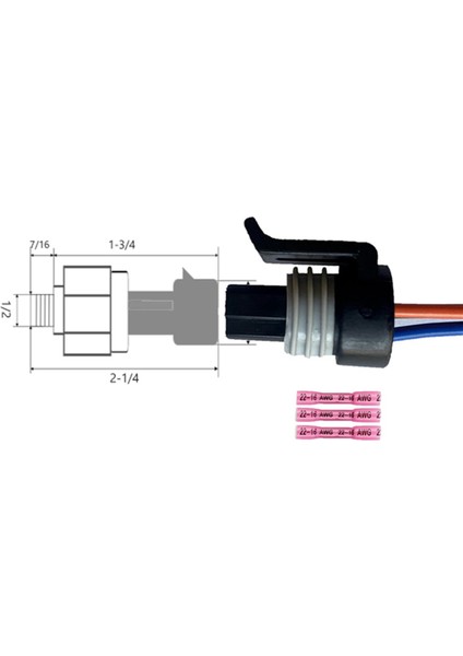 Ford Powerstroke 6.0l ve 7.3l Icp Pigtail 1994-2010 5C3Z12224A Için 3 Pinli Onarım Icp Ebp Kablo Demeti (Yurt Dışından)