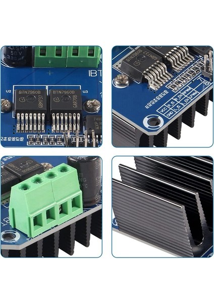 2 Adet BTS7960 43A Yüksek Güç Motor Sürücü Modülü Akıllı Araç Sürücü Modülü Arduino Için Akım Limiti (Yurt Dışından)