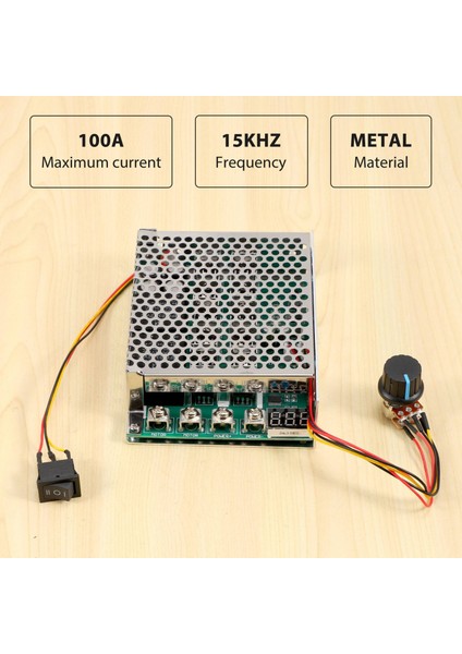 Dc 10-55V 100A 3000W Motor Hız Kontrol Cihazı Tersinir Pwm Kontrolü Ileri ve Geri Kontrol Cihazı (Yurt Dışından)