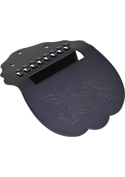 1 Adet Siyah Mandolin Kablo Çekme Tahtası Çiçek Desen Tasarım Montaj Vidası ile Mandolin Kuyruk Parçası Köprüsü (Yurt Dışından)