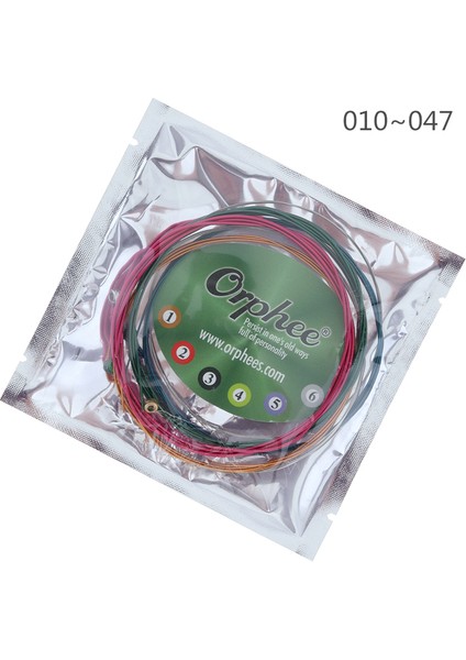 Orphee 6 Adet/takım Akustik Gitar Telleri Çok Renkli Bakır Teller Tam Parlak Ton ve Ekstra Işık ile TX620-C (Yurt Dışından)
