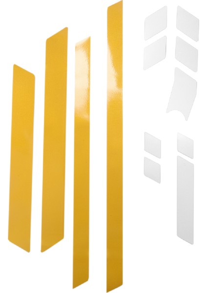 Ninebot Max G30 Kickscooter Katlanabilir Çıkartmalar Için Su Geçirmez Pvc Yansıtıcı Çıkartmalar (Beyaz Beyaz Sarı) (Yurt Dışından)