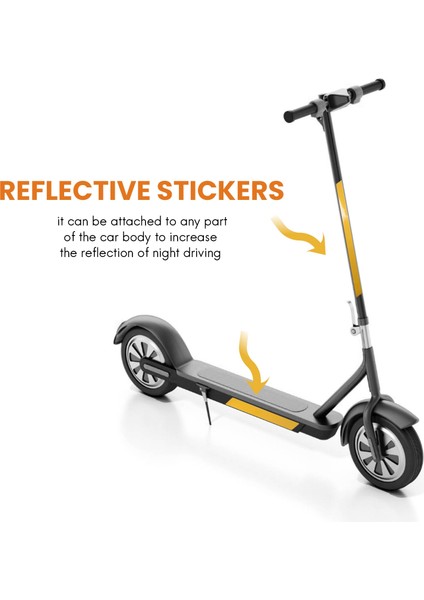 Ninebot Max G30 Kickscooter Katlanabilir Çıkartmalar Için Su Geçirmez Pvc Yansıtıcı Çıkartmalar (Beyaz Beyaz Sarı) (Yurt Dışından) indirimleri