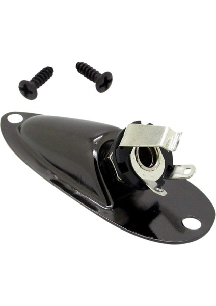 Siyah Tekne Tarzı 1/4 Inç Gitar Pikap Çıkış Giriş Jakı Priz Fd Strat Gitar (Yurt Dışından)