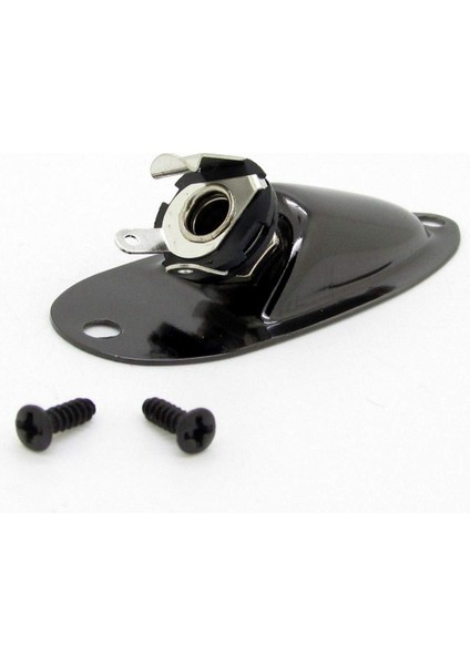Siyah Tekne Tarzı 1/4 Inç Gitar Pikap Çıkış Giriş Jakı Priz Fd Strat Gitar (Yurt Dışından)