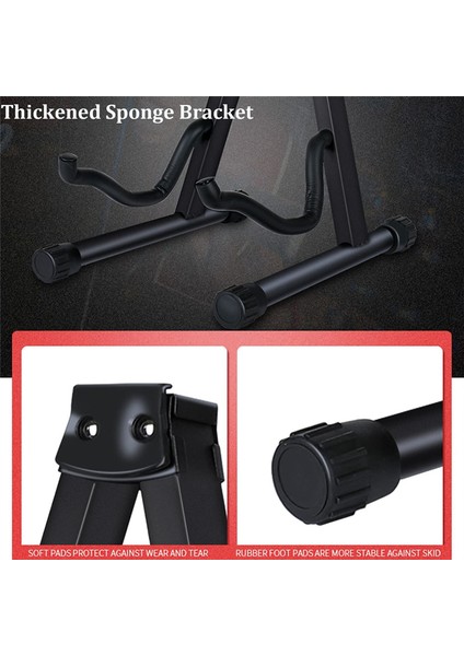 Gitar Standı, Evrensel Gitar Çerçeve Tutucu, Akustik Gitar Elektro Gitar Bas Için Katlanabilir A-Frame Gitar Zemin Standı (Yurt Dışından)