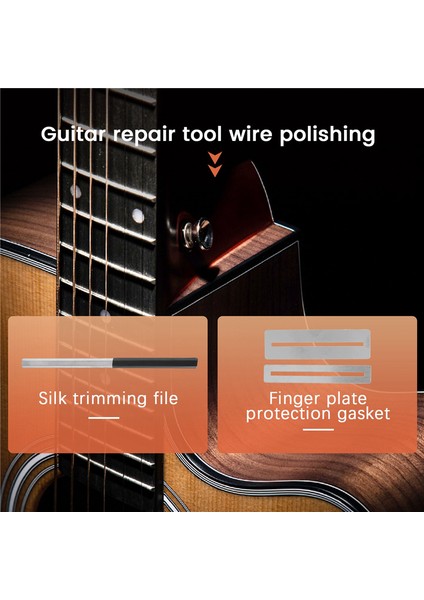 Gitar Fret Araçları Taç Dosya Fret Soyunma Dosyası + Klavye Guard Koruyucu Luthier Araçları Gitar Parlatma Araçları Gitar Parçaları (Yurt Dışından)