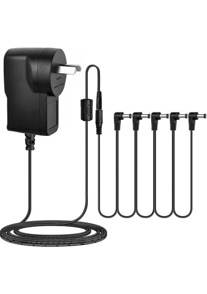 Gitar Pedalı Güç Adaptörü Papatya Zinciri Kablosu 1 Ila 5 Yollu Gitar Efekt Pedalı Aksesuarı 9 V 850MA Adaptör Dönüştürücü, Au Tak (Yurt Dışından)