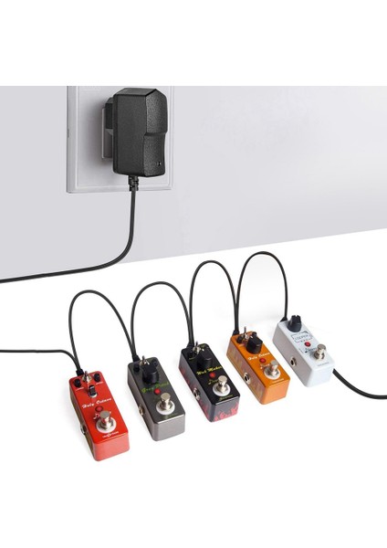 Gitar Pedalı Güç Adaptörü Papatya Zinciri Kablosu 1 Ila 5 Yollu Gitar Efekt Pedalı Aksesuarı 9 V 850MA Adaptör Dönüştürücü, Au Tak (Yurt Dışından)