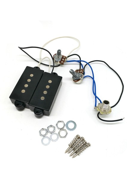Elektro Gitar Pikap Kablo Demeti Pb Bas 4-String Elektro Gitar Boyun ve Köprü Manyetikler Seti (Yurt Dışından)