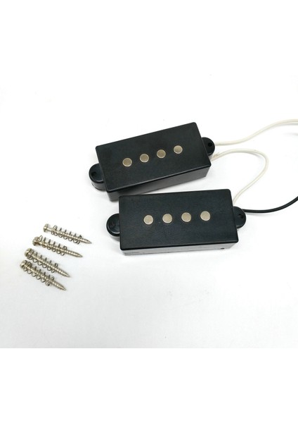 Elektro Gitar Pikap Kablo Demeti Pb Bas 4-String Elektro Gitar Boyun ve Köprü Manyetikler Seti (Yurt Dışından)