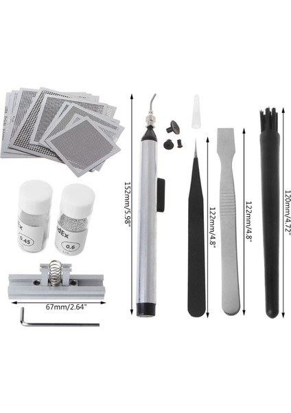 Bga Reballing Doğrudan Isı Şablonları Lehim Pastası Teneke Topları Istasyonu Çelik Hasır Bga Reball Kiti Smt Rework Onarım Için (Yurt Dışından) fiyatları