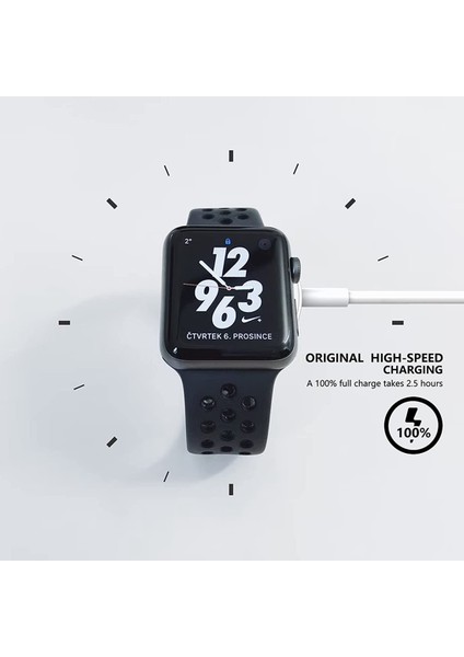 Iwatch Şarj Kablosu Için Apple Watch Serisi ile Hızlı Uyumlu Se 7 6 5 4 3 2 1(3.3ft/1m) (Yurt Dışından)
