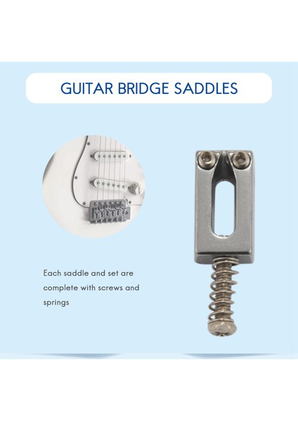 6 Parça Elektro Gitar Köprü Eyer Strat Tele Gitar Değiştirme Için Düz Set (Yurt Dışından)