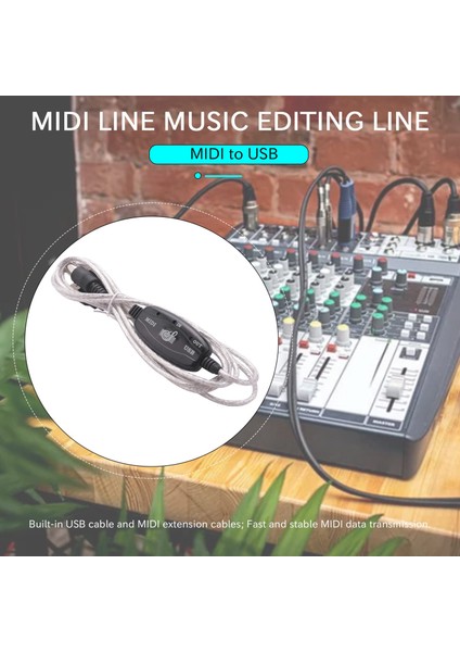 Mıdı - USB Kablosu Dönüştürücü Konektörü Pc - Ev Müzik Stüdyosu Için Synthesizer Müzik Klavye Adaptörü (Yurt Dışından)