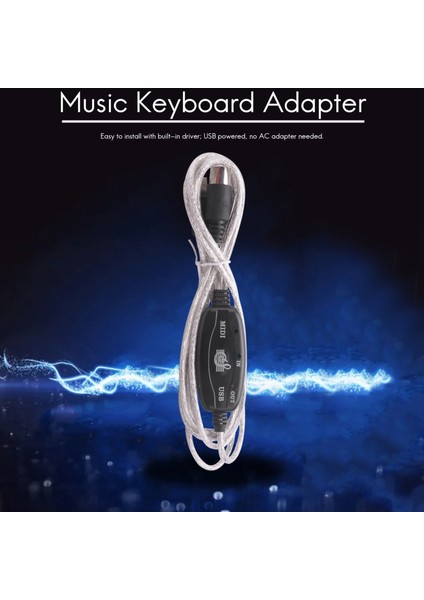 Mıdı - USB Kablosu Dönüştürücü Konektörü Pc - Ev Müzik Stüdyosu Için Synthesizer Müzik Klavye Adaptörü (Yurt Dışından)