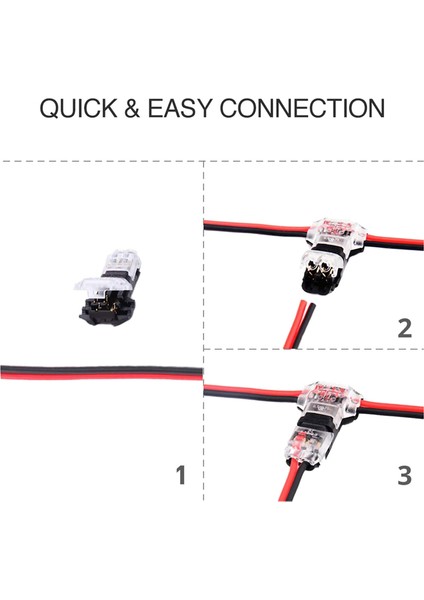 Kablo Konnektörleri - Alçak Gerilim T Tap Kablo Konektörü, 3 Yollu Kablo Konektörü, T Tipi 2 Pimli Lehimsiz 24-20 Awg'ye Uygun 12 Paket (Yurt Dışından)
