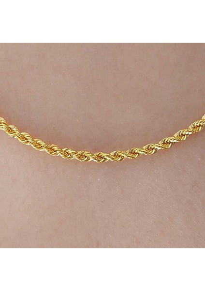 22 Ayar Altın Halat Burgu Zincir Kolye 65 Cm 8.13 Gr. (Kalınlık 2,5mm) ABY22ZC016 fiyatları