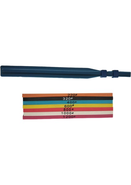 7 Adet 100X4X1MM Fiber Whetstone Süper Seramik Whetstone Kalıp Parlatma + 1 Adet Fikstür Tutucu (Yurt Dışından)