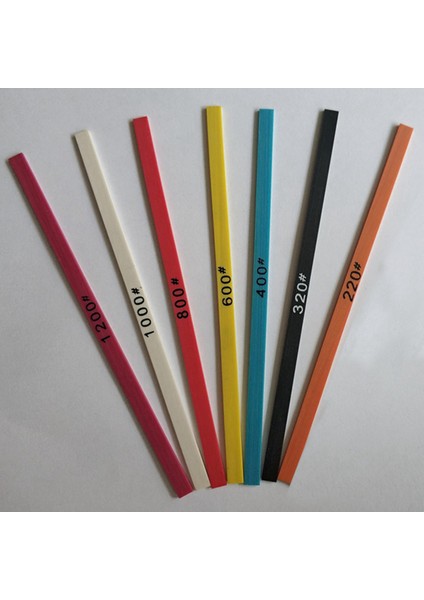 7 Adet 100X4X1MM Fiber Whetstone Süper Seramik Whetstone Kalıp Parlatma + 1 Adet Fikstür Tutucu (Yurt Dışından)