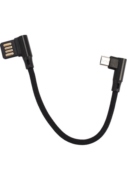 15CM Mikro USB 5pin Sağ Açıdan Sola Sağ Açı 90 Derece USB 2.0 Çift Dirsek Veri Şarj Kablosu Tablet ve Telefon Için V8 (Yurt Dışından)