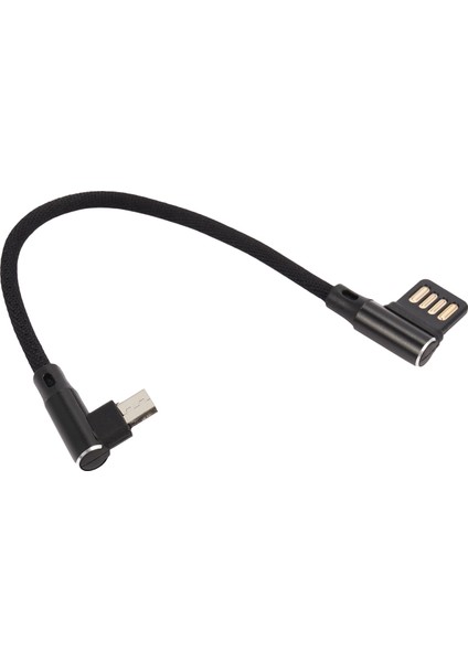 15CM Mikro USB 5pin Sağ Açıdan Sola Sağ Açı 90 Derece USB 2.0 Çift Dirsek Veri Şarj Kablosu Tablet ve Telefon Için V8 (Yurt Dışından)