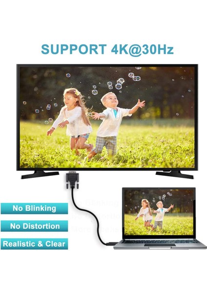 USB Tip C - DVI Kablosu USB Tip C - DVI 24+1 Adaptör 4K 30Hz (6ft/1.8m), 2017/2016 MacBook Pro Için Thunderbolt 3 Için (Yurt Dışından)
