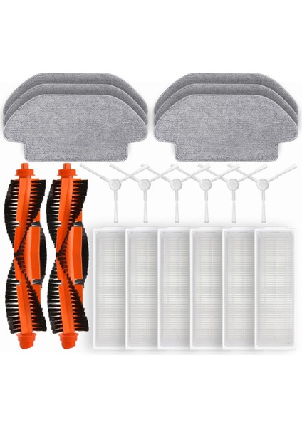 Xiaomi Robot Vakum S10 S12 B106GL Yedek Yedek Parça Aksesuarları Ana Yan Fırça Hepa Filtre Paspas Bezi (Yurt Dışından)