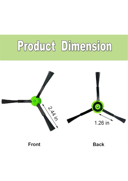 Irobot Roomba E, I ve J Serisi Için Yan Fırçalar E5, E6, I1, I1+, I3, I3+, I4, I4+, I6, I6+, I7, I7+, I8, I8+, J7, J7+ (Yurt Dışından)