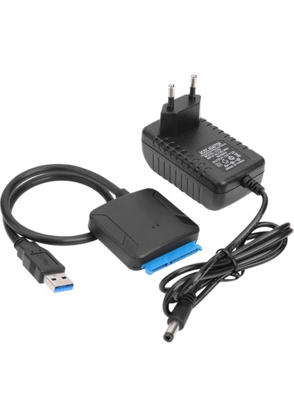 Usb'den Sata Veri Kablosuna, 2,5/3,5 Inç Usb3.0 Kolay Sürücü Kablosu Sata Sabit Disk Adaptör Kablosu (Ab Fişi) (Yurt Dışından)