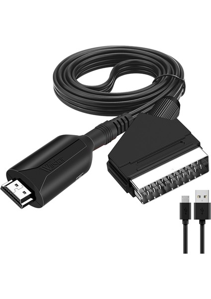 Wııstar HDMI Uyumlu Scart Adaptörü Video Ses Dönüştürücü Pal/ntsc Hd Tv DVD Kutusu Sinyali Lüks Dönüştürücü Aksesuarları (Yurt Dışından)