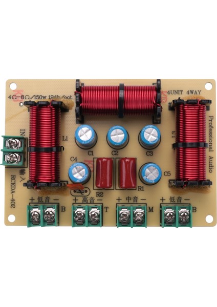 120W 4 Yollu Crossover Ses Hoparlör Crossover Çift Bas + Orta Kademe + Tiz Frekans Bölücü Ktv Profesyonel Crossover (Yurt Dışından)