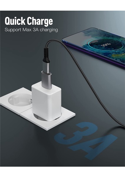 USB - USB C 3.1 Adaptör, USB C Dişi - USB Erkek Adaptör, IPhone Samsung Galaxy Macbook, Chromebook Google Pixel Için (Yurt Dışından)