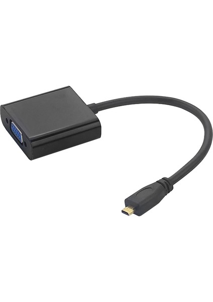 Mikro-Hdmı - VGA Adaptör Kablosu 1080 P Video Dönüştürücü Ses Jakı ile Xbox Kamera Raspberry Pi 4 Için USB Güç Kablosu (Yurt Dışından)